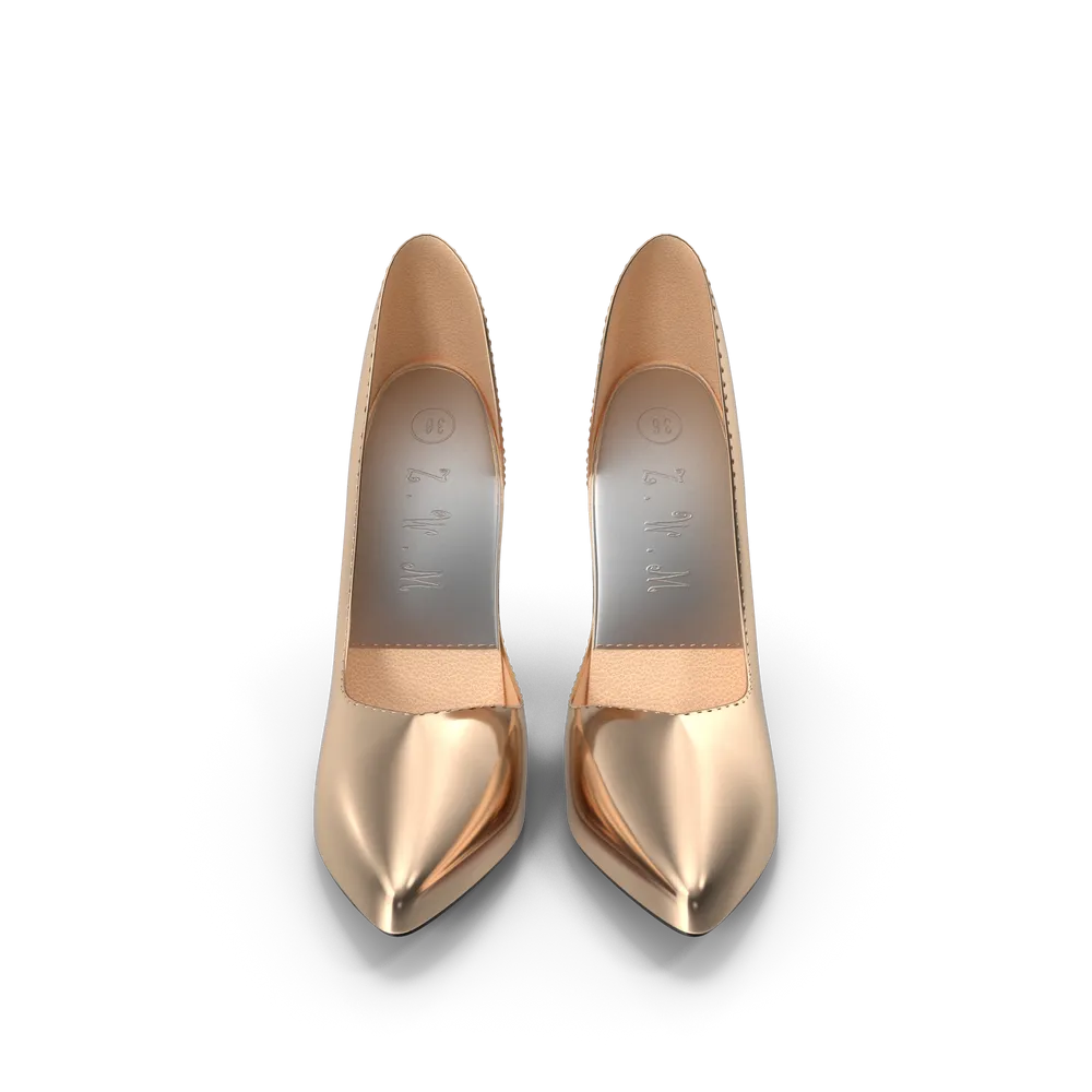 Fashion Diva Golden Shoes Woman